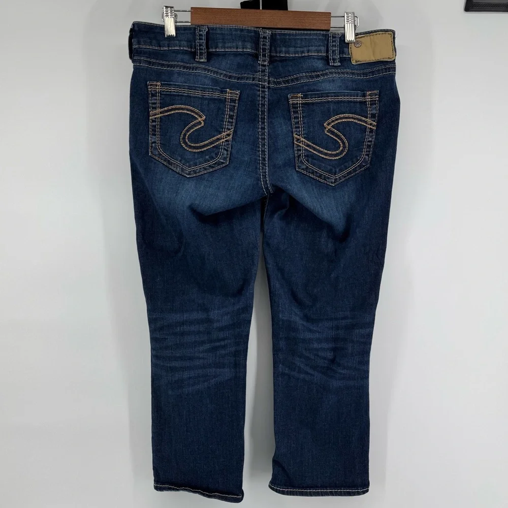 Silver Aiko Mid Capri Blue Women's Jeans Women's Size W31 L22